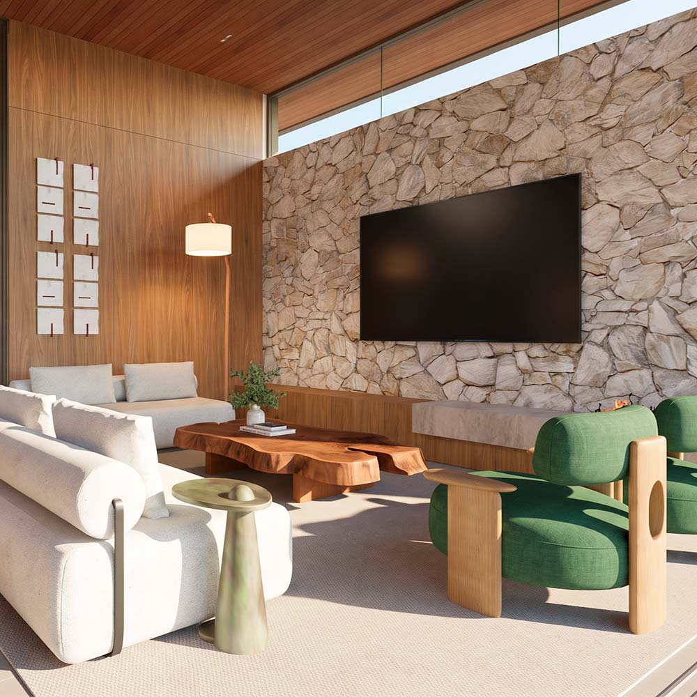 Interior de projeto residencial de alto padrão assinado pela Ruiz & Cáceres